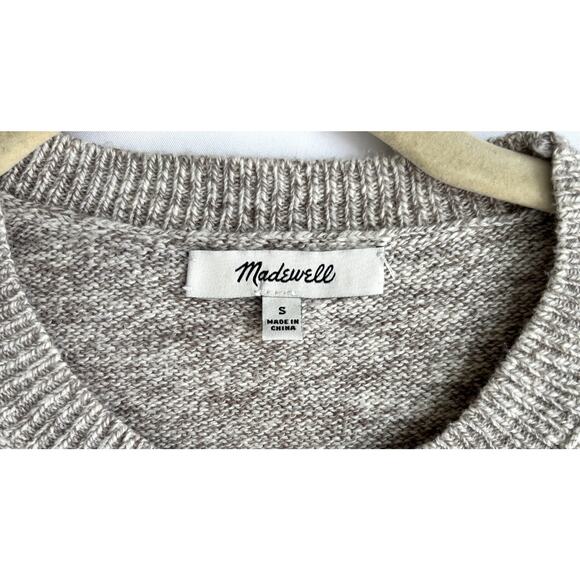 Madewell Women's Knot Front Sweater Size Small Soft Cream Beige Top - Picture 3 of 5